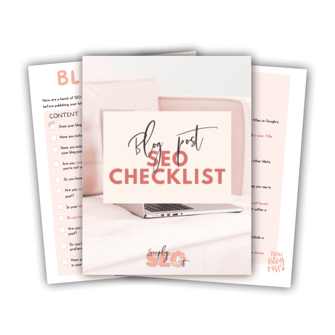 Blog post SEO checklist