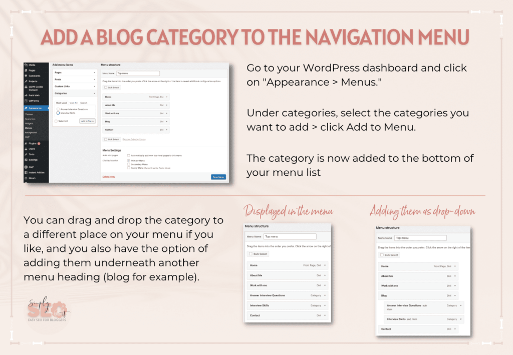 Add category to navigation menu